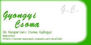 gyongyi csoma business card